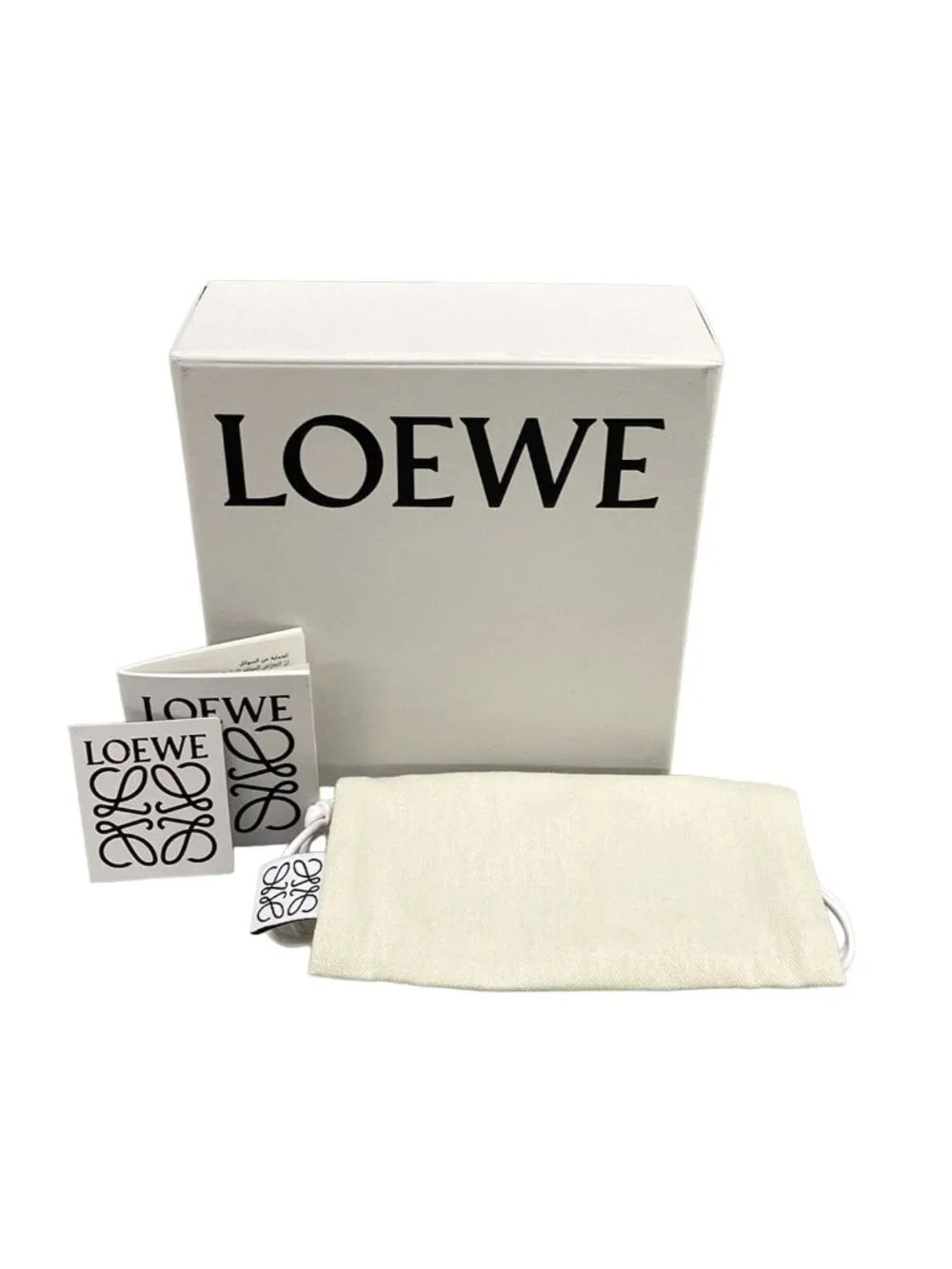 Loewe Knot Compact Wallet Beige L Letter Zipper